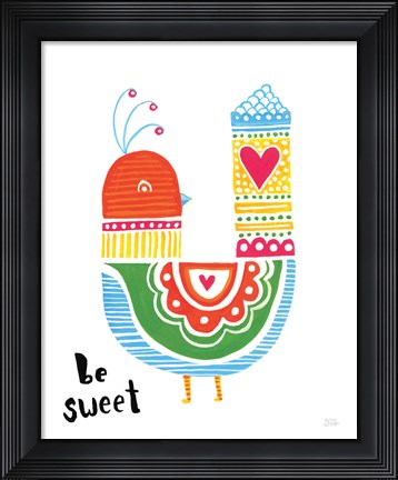 Framed Blossom Birds IV Print