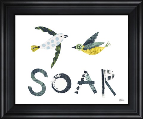 Framed Bird Words IV Print