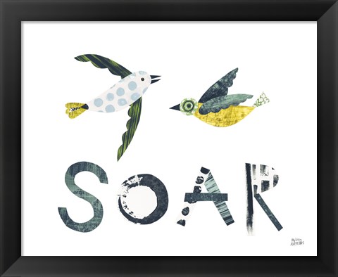 Framed Bird Words IV Print