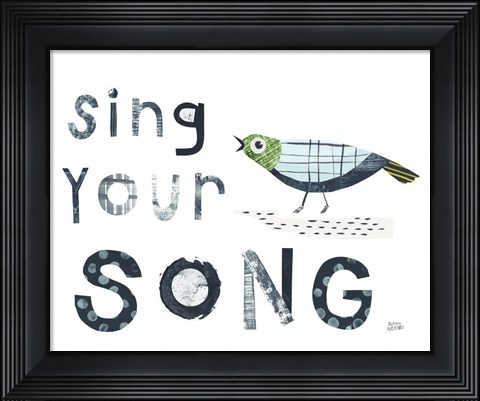 Framed Bird Words III Print