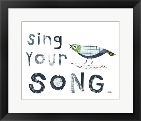 Framed Bird Words III Print