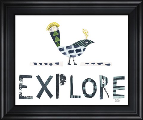 Framed Bird Words II Print