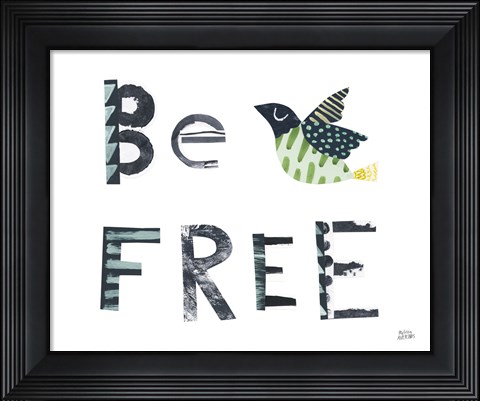 Framed Bird Words I Print