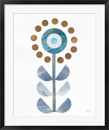 Framed Retro Blooms II Print