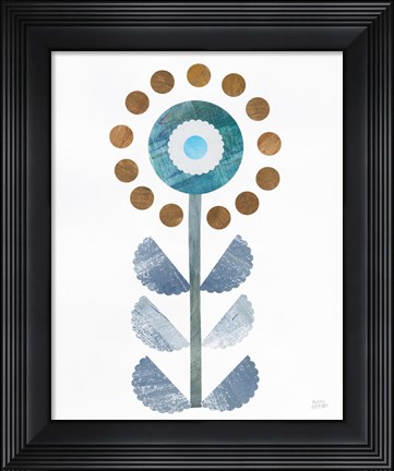 Framed Retro Blooms II Print