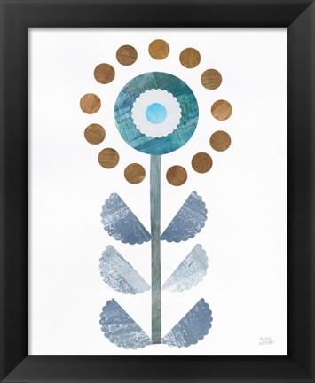 Framed Retro Blooms II Print