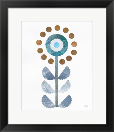 Framed Retro Blooms II Print