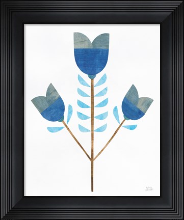 Framed Retro Blooms I Print