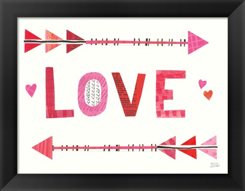 Framed Love Words III Print