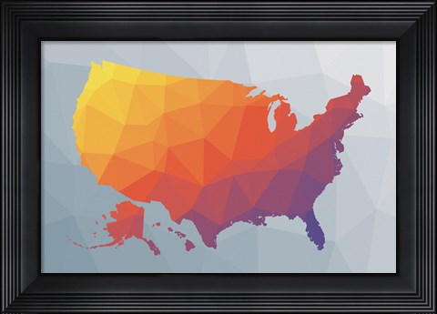 Framed Geo Map II Print