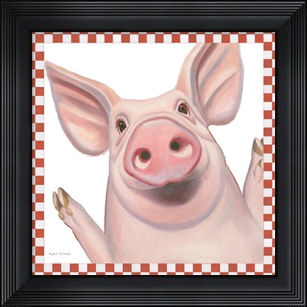 Framed Farm Friends IV Border Print