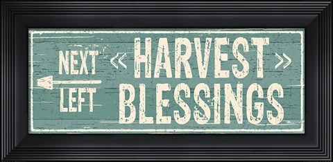Framed Harvest Signs VI Print