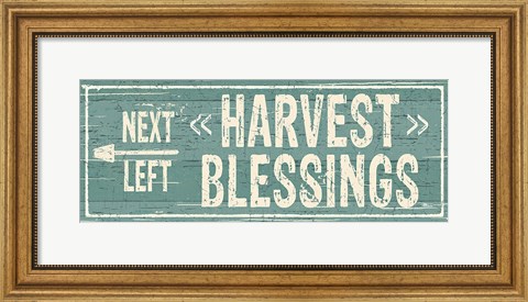 Framed Harvest Signs VI Print