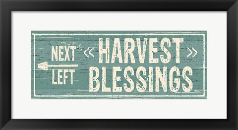 Framed Harvest Signs VI Print