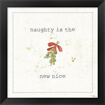 Framed Christmas Cuties III - Naughty is the New Nice Print