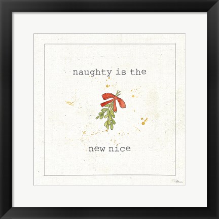 Framed Christmas Cuties III - Naughty is the New Nice Print