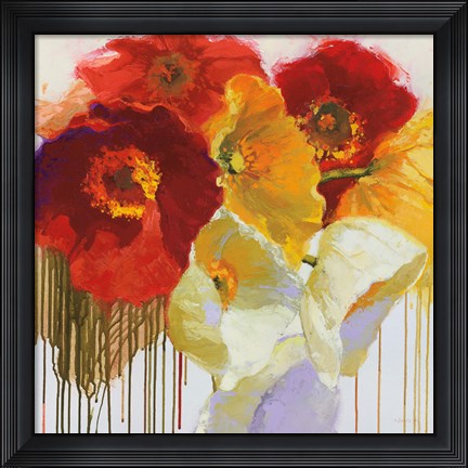 Framed Red and Yellow Sensations Print