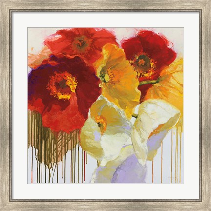 Framed Red and Yellow Sensations Print