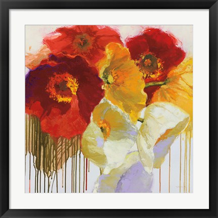 Framed Red and Yellow Sensations Print