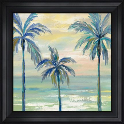 Framed Marine Layer Palms Crop Print