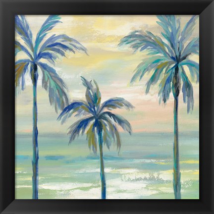 Framed Marine Layer Palms Crop Print