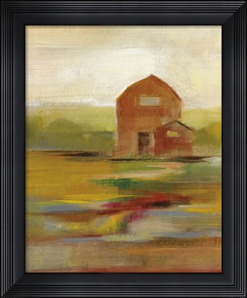 Framed Hillside Barn II v2 Print