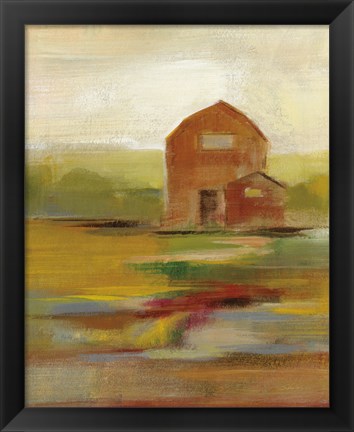 Framed Hillside Barn II v2 Print