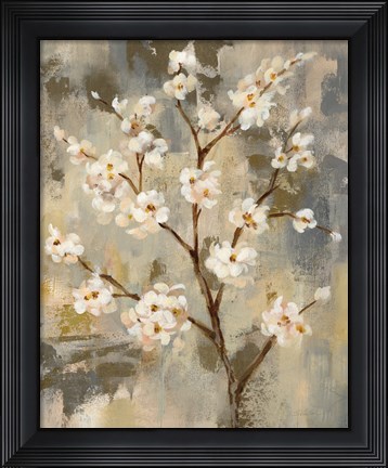 Framed Neutral Branches II Crop Print
