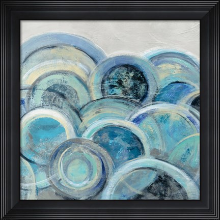 Framed Variation Blue Grey III Print