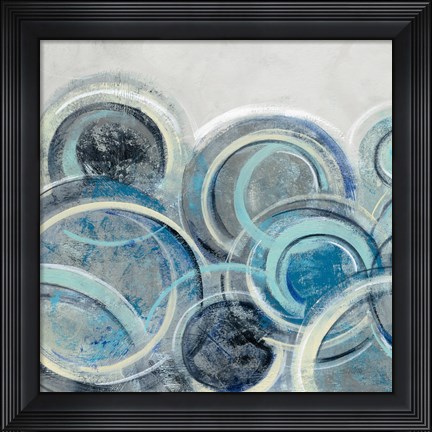 Framed Variation Blue Grey II Print