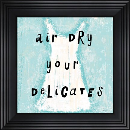 Framed Laundry Rules VI Print