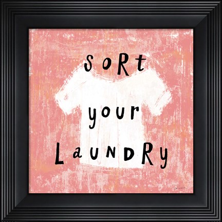 Framed Laundry Rules III Print