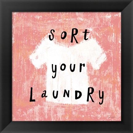 Framed Laundry Rules III Print