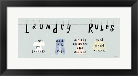 Framed Laundry Rules I Print