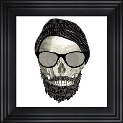 Framed Hipster Skull II Print