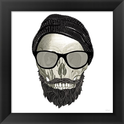 Framed Hipster Skull II Print