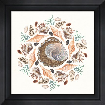 Framed Ocean Mandala IV Print