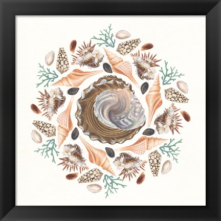 Framed Ocean Mandala IV Print