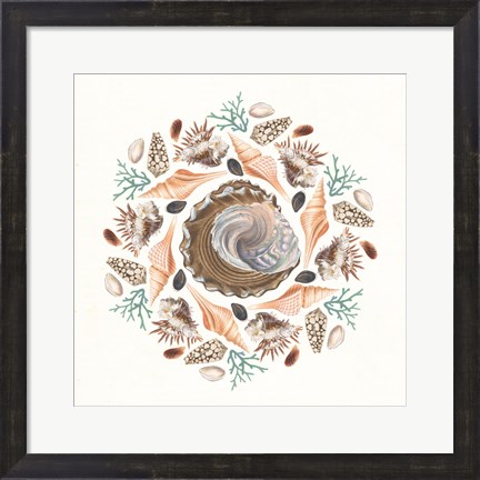 Framed Ocean Mandala IV Print