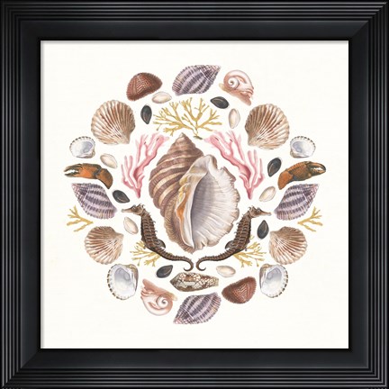 Framed Ocean Mandala III Print