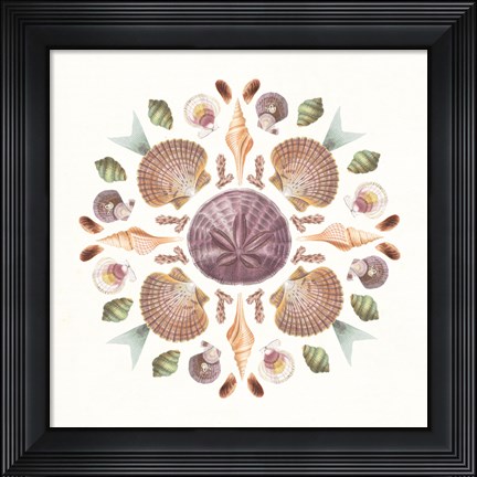 Framed Ocean Mandala II Print