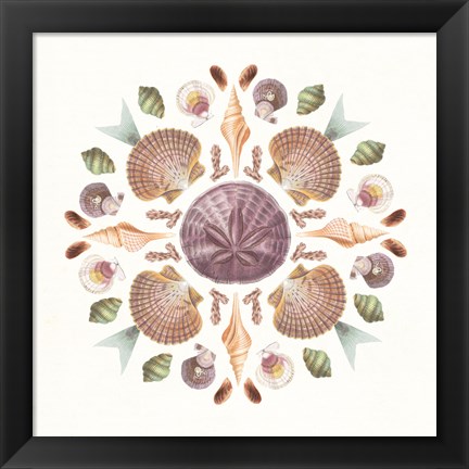 Framed Ocean Mandala II Print
