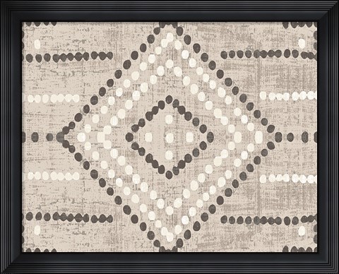 Framed Daisy Dots Tile VI Neutral Print