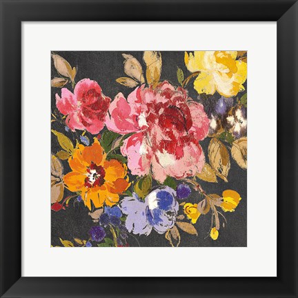 Framed Summer Garden II Black Print