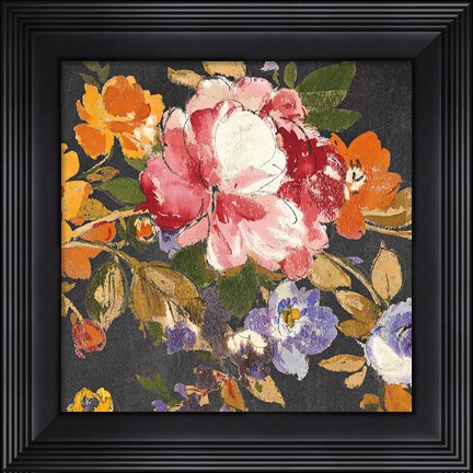 Framed Summer Garden III Black Print