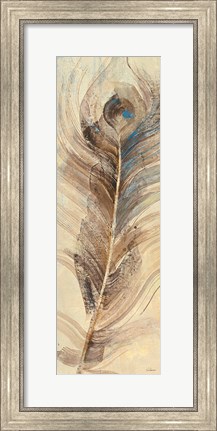 Framed Feather Study Single Feather Print