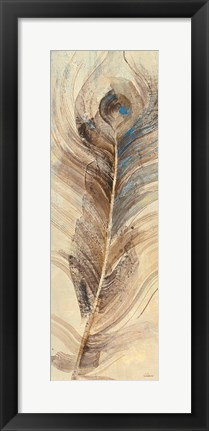 Framed Feather Study Single Feather Print