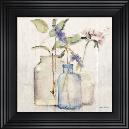 Framed Blossoms on Birch I Print