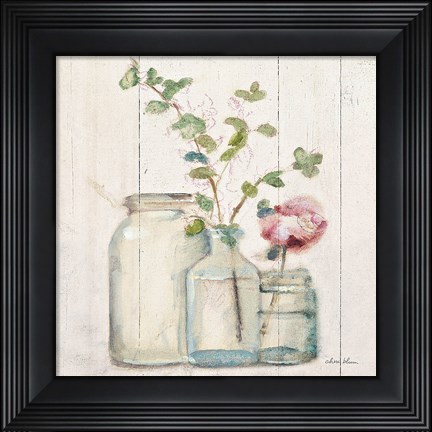 Framed Blossoms on Birch IV Print