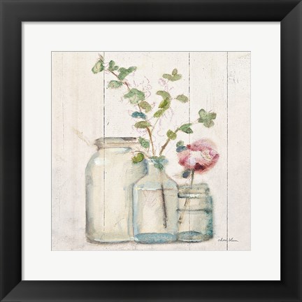 Framed Blossoms on Birch IV Print